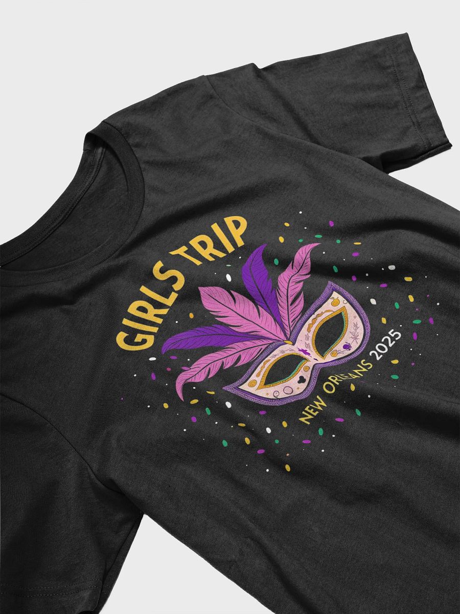 Mardi Gras Unisex Tee, Girls Trip New Orleans 2025 Shirt, Carnival Graphic Top, Festival Tee, Louisiana Souvenir Tee product image (3)