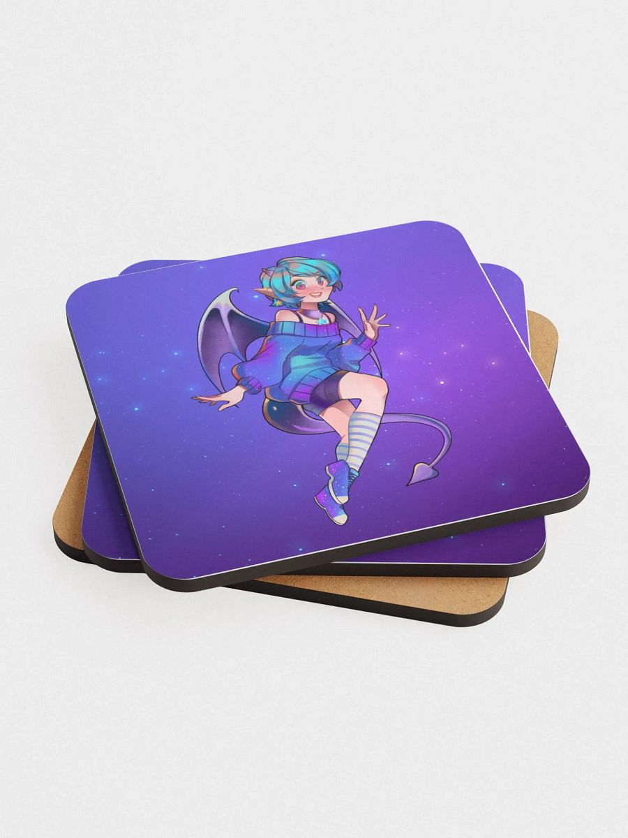 Pinipy The Demon Glossed Cork Coaster product image (3)