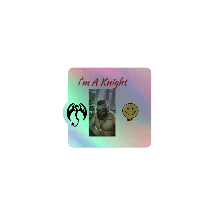Holographic I'm A Knight Stickers product image (1)