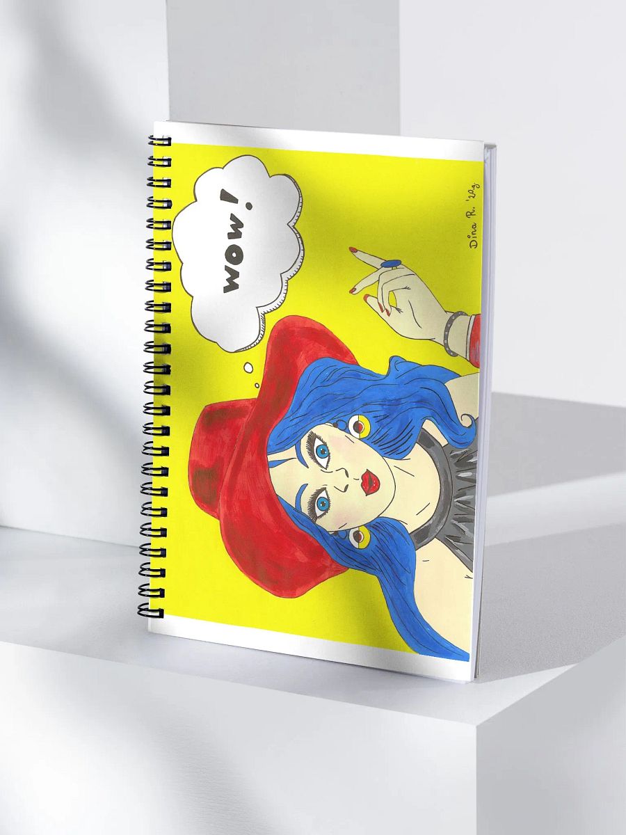 Pop art girl (art by Dina R.) acrylic painting picture - Spiral Notebook product image (4)