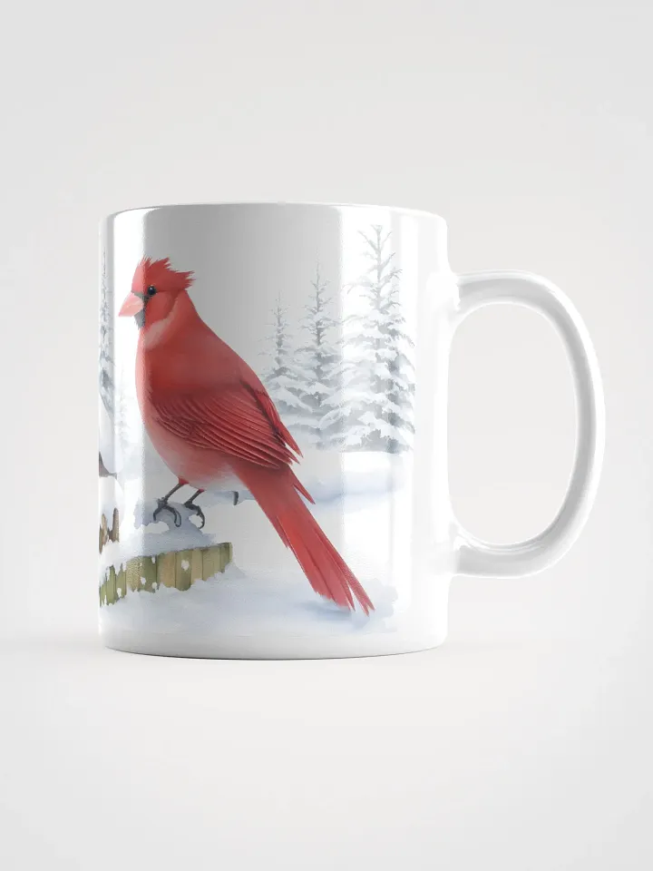 Winter Cardinals White Glossy Mug product image (2)