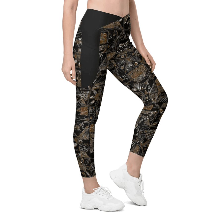 Festivity Print Crossover Leggings with Pockets product image (6)