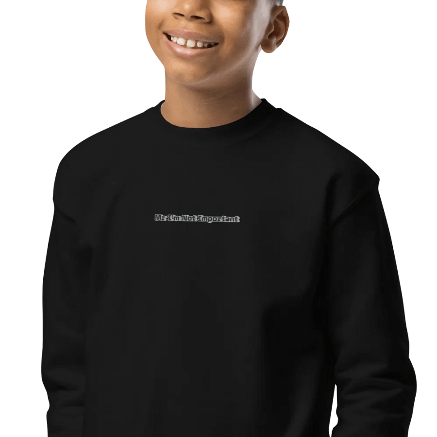 Youth Crew Neck Sweatshirt - Embroidered - Mr I'm Not Important product image (3)
