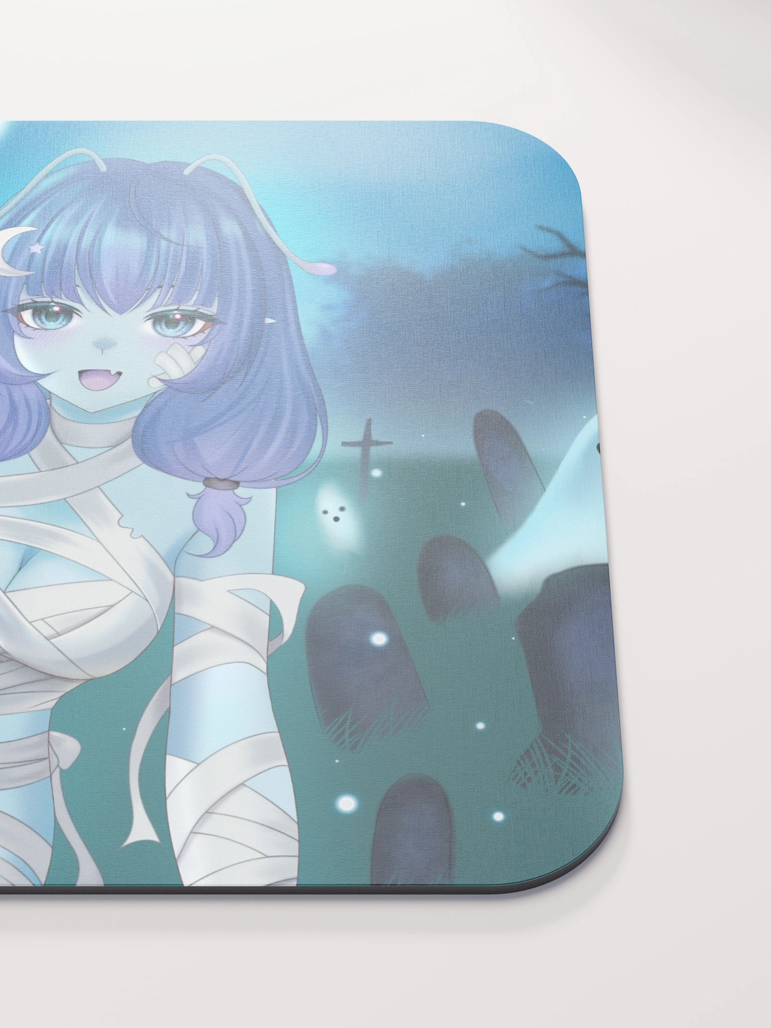 Starry Mummy Graveyard (Short Hair) Standard Flat Mouse Pad product image (5)