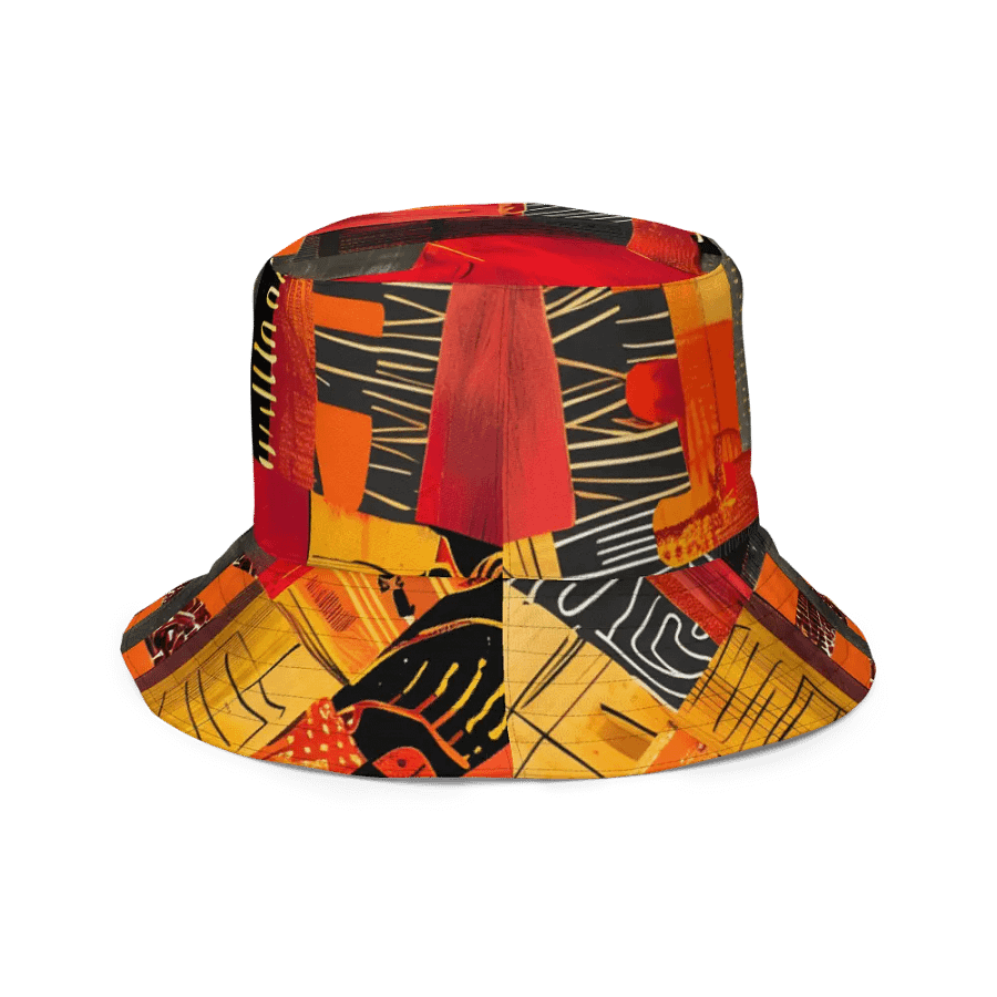 Tribal Fusion: African Tribal Seamless Patterns Reversible Bucket Hat product image (11)