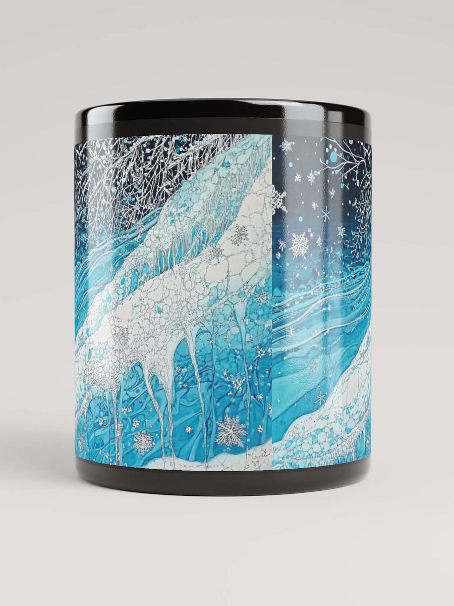 Winter Frost, Glossy Black Mug product image (6)