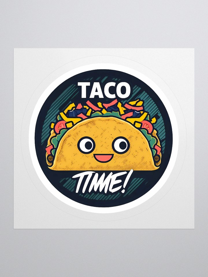 Bright and Bold Taco Time Sticker - Vibrant Taco Design product image (1)