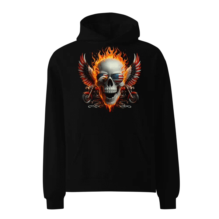 Rebellious Freedom Skull Oversized Hoodie #20 product image (1)