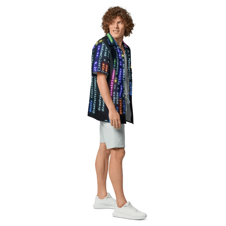 Computer Programming in C (unisex Hawaiian shirt) product image (5)