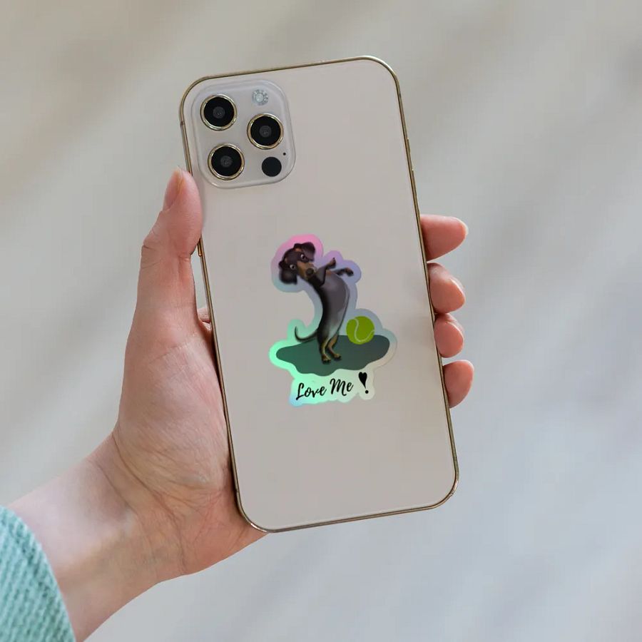 Dancing Dachshund Holographic Sticker Pack product image (8)