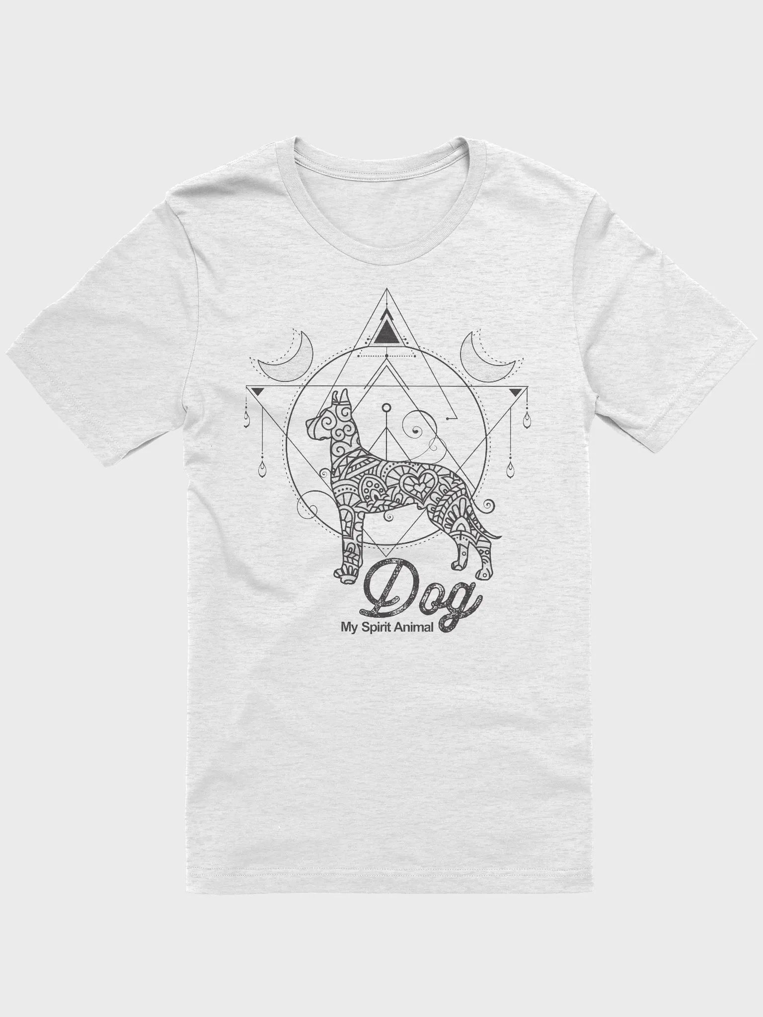 Dog Spirit Animal Mandala T-Shirt - Boho Tribal Dog Lover Tee product image (1)