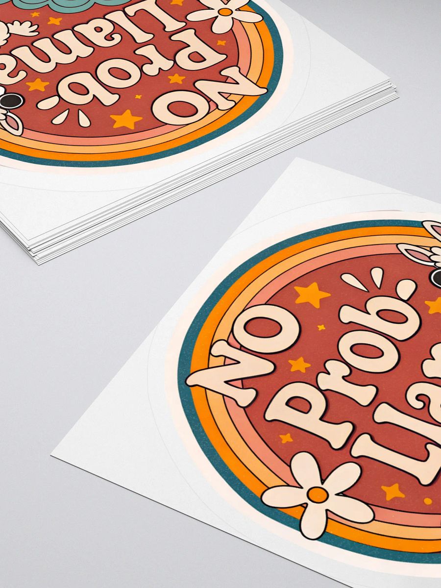 No Prob-Llama Retro Sticker product image (4)