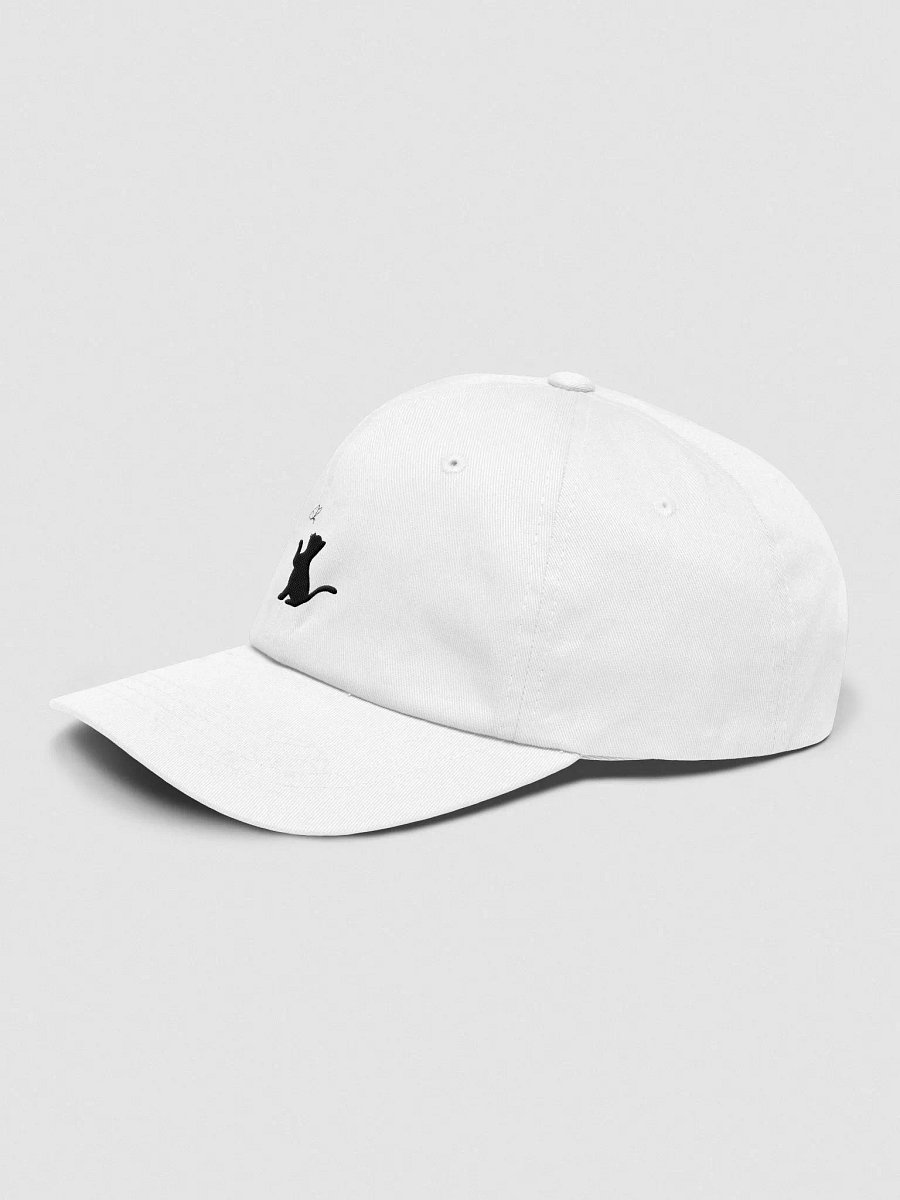 Outline Kitten and Butterfly Embroidered White Cap product image (3)