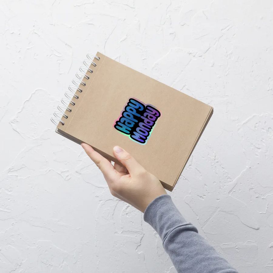 Happy Monday Holographic Sticker product image (9)