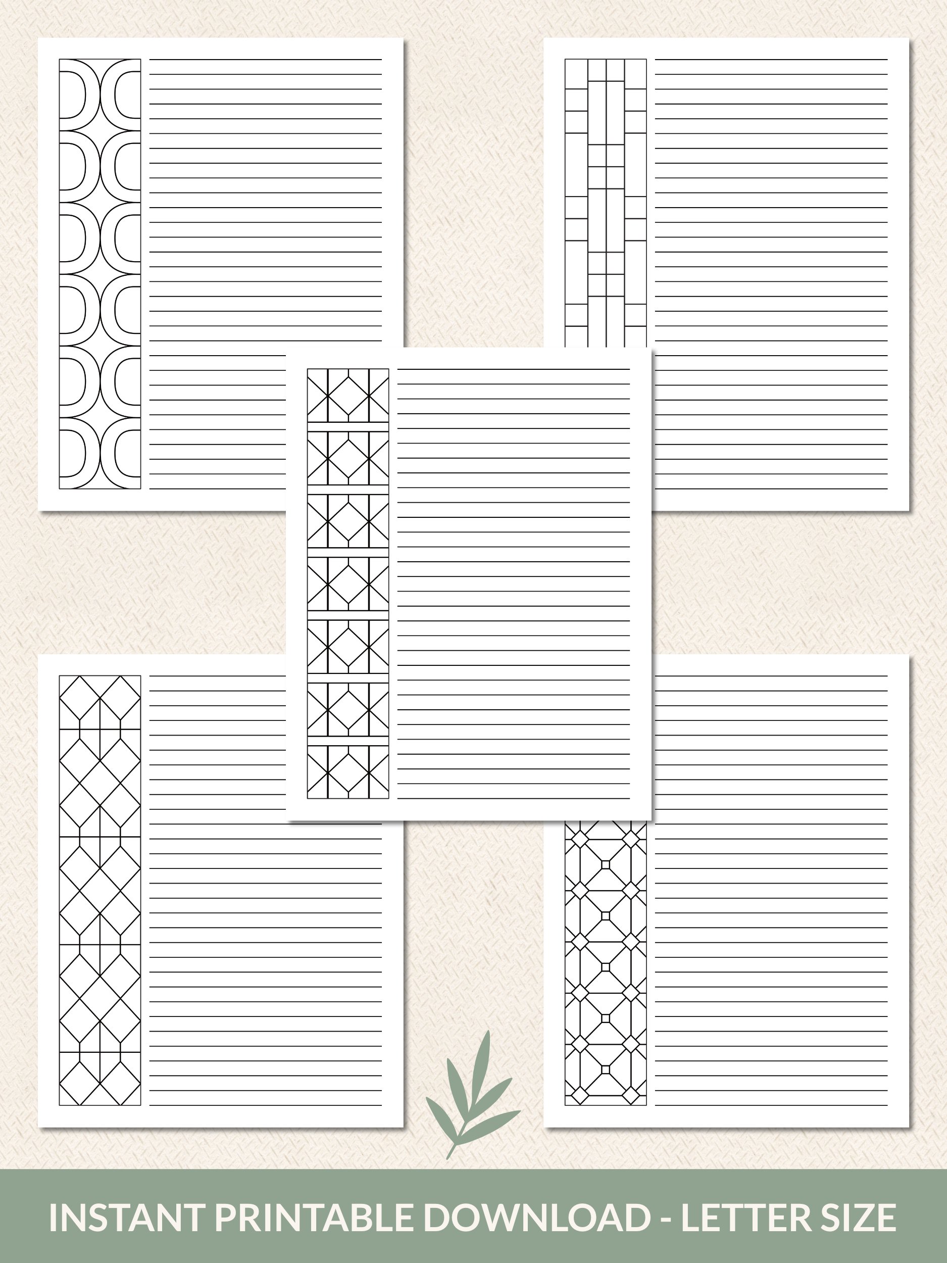 Printable 34-Page Geometric Pattern Coloring Journal product image (6)