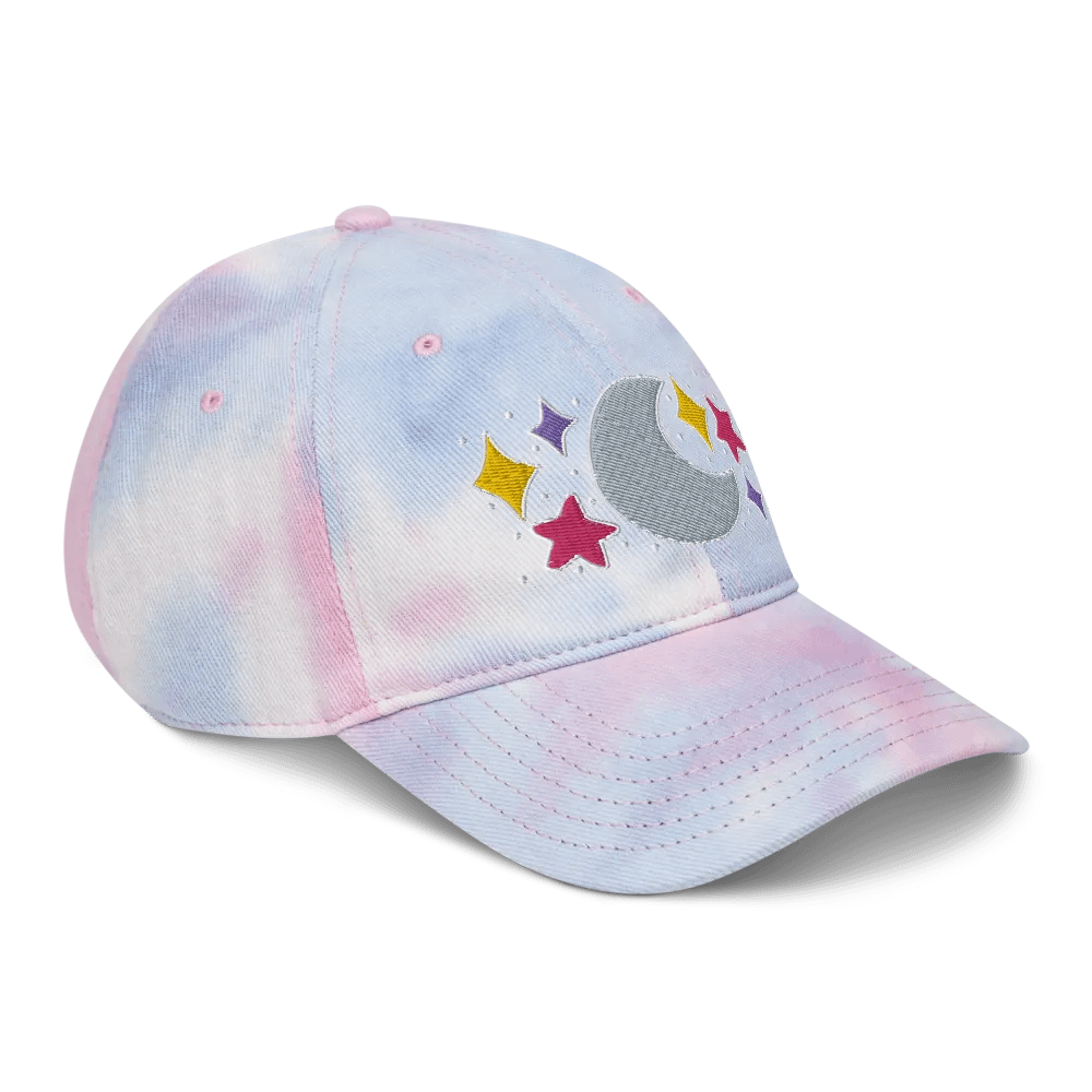 Celestial Tie Dye Dad Hat with Puff Embroidery product image (13)