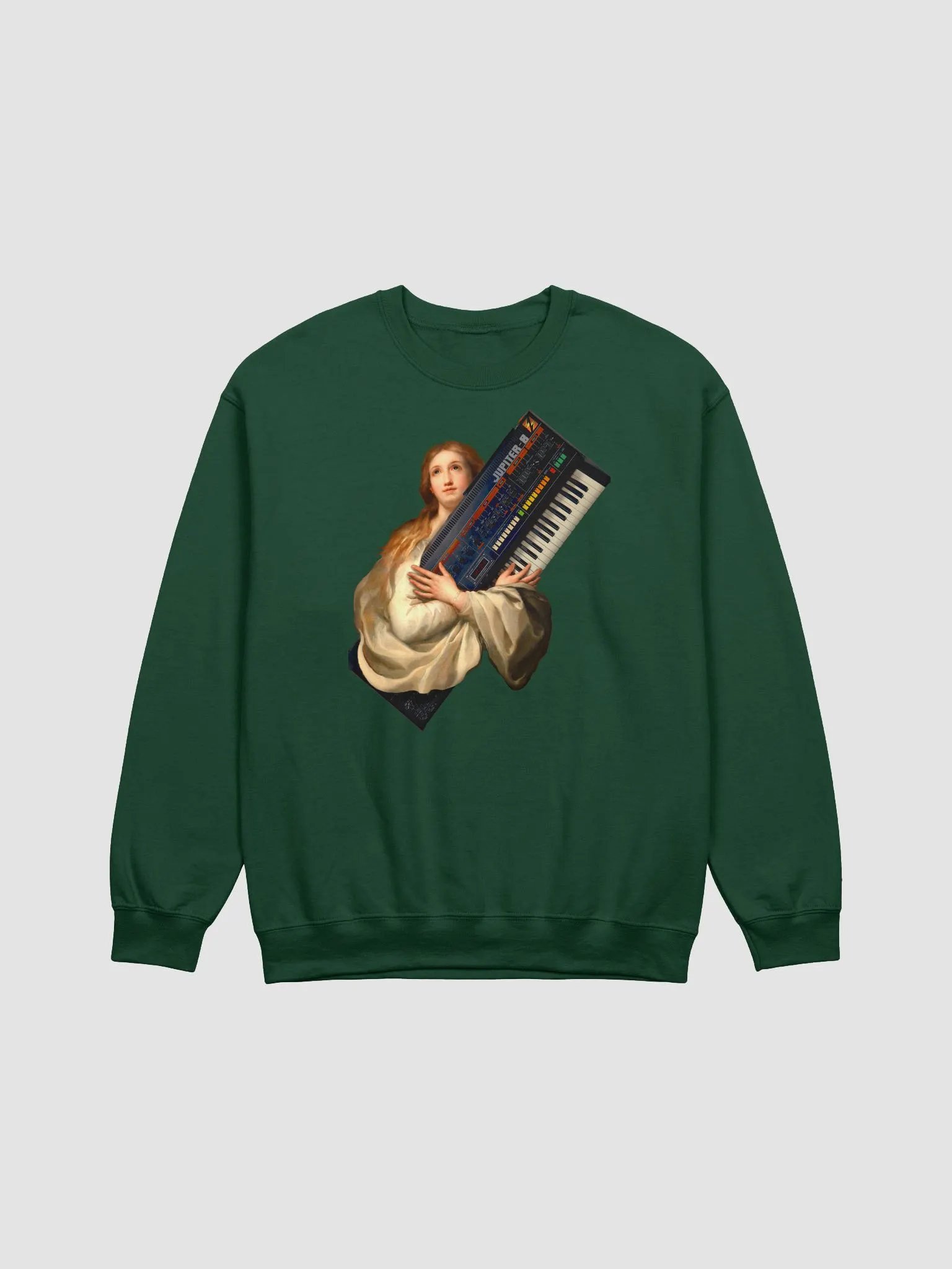 The Inmaculate Jupiter Conception by Frank Fonik (Roland Jupiter-8) Techno EDM Classic Crewneck Sweatshirt product image (2)