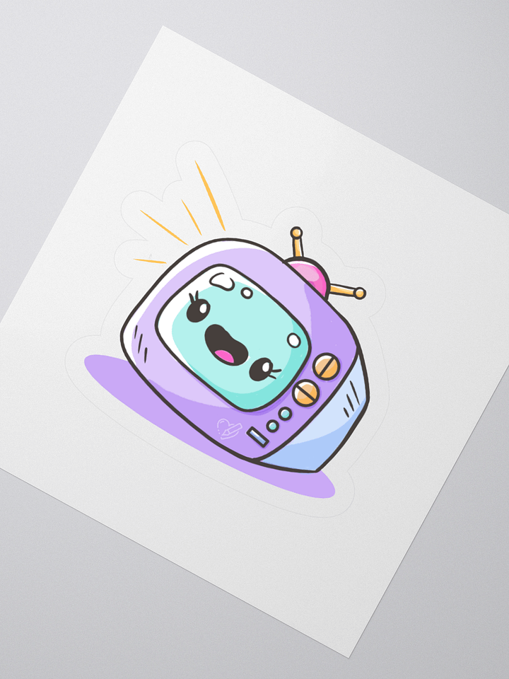 Cute Nostalgic Televison Kiss Cut Sticker product image (2)