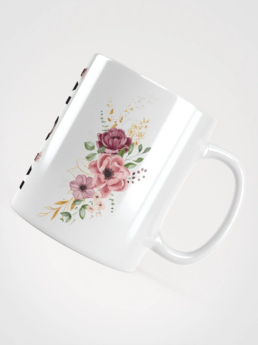 Floral Mom Life White Glossy Mug product image (5)