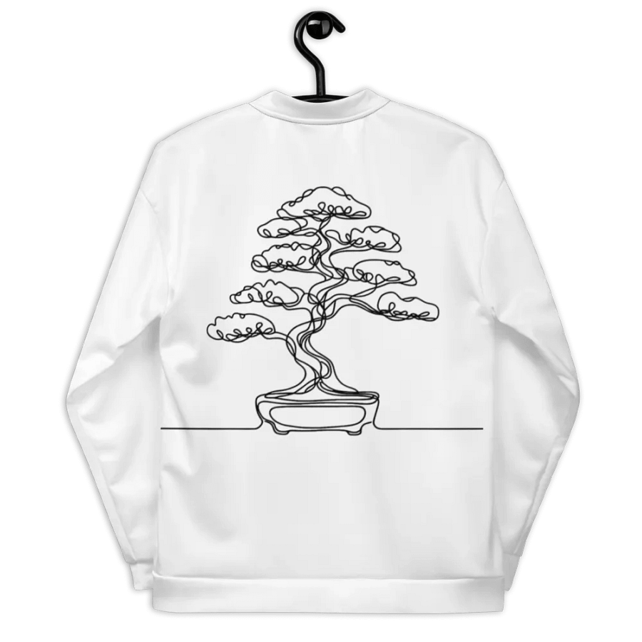 Bonsai Tree Line Art Design Bomber Jacket product image (4)