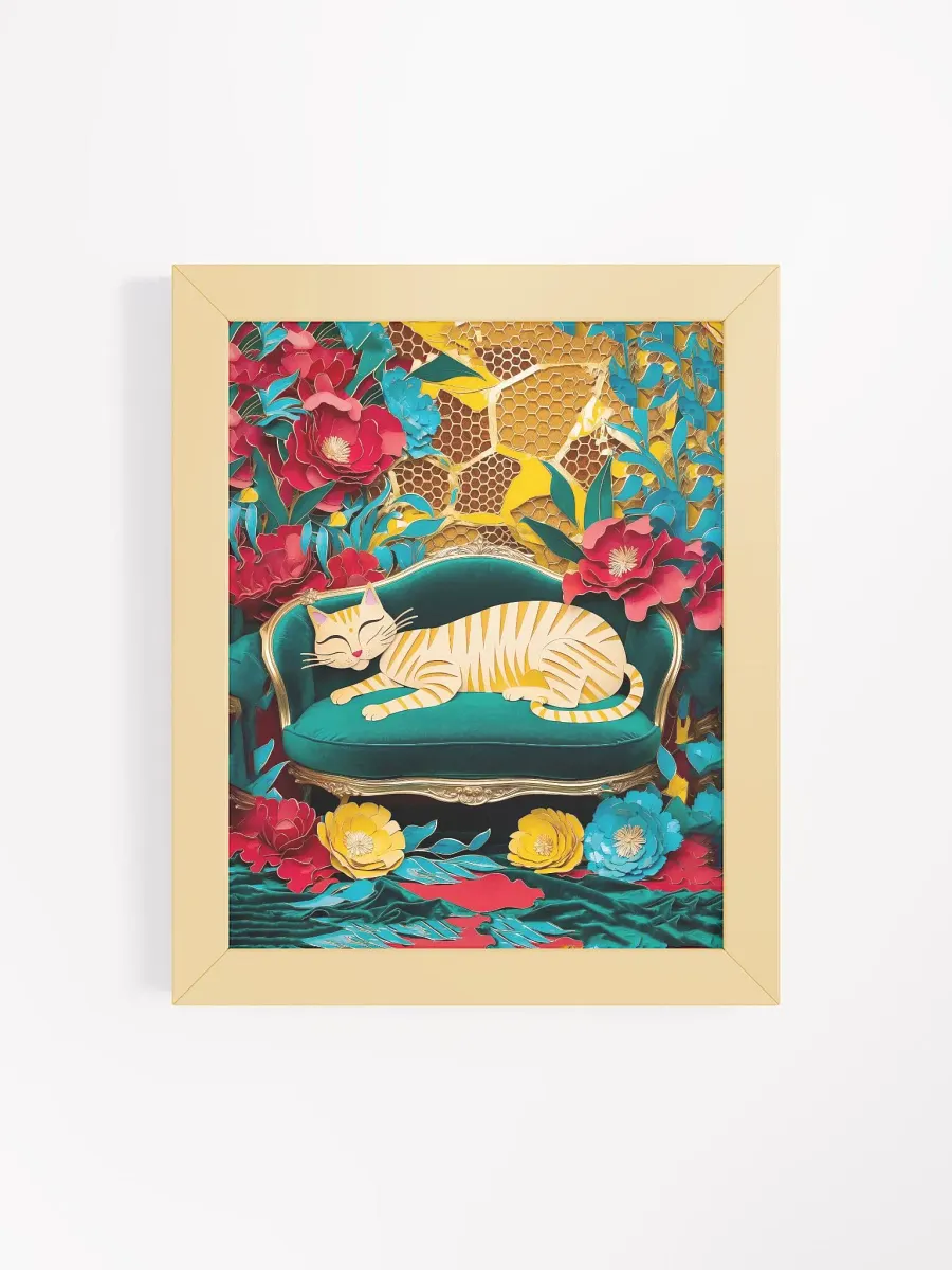 Cat In The Garden - Wall Art - Framed product image (3)