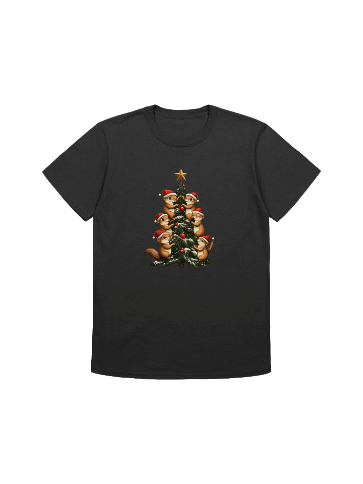 Cute Baby Squirrels Christmas Tree Unisex T-Shirt product image (3)