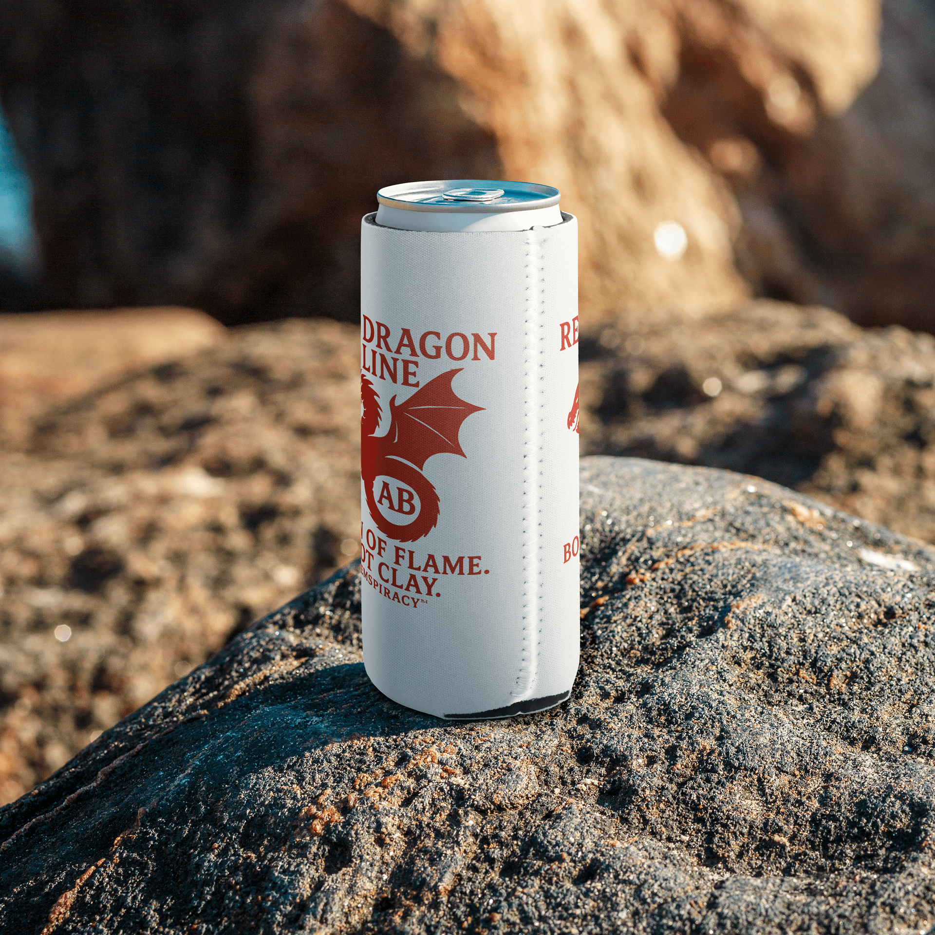 🔥 Red Dragon Can Cooler – "Made of Flame, Not Clay" 🔥 product image (7)