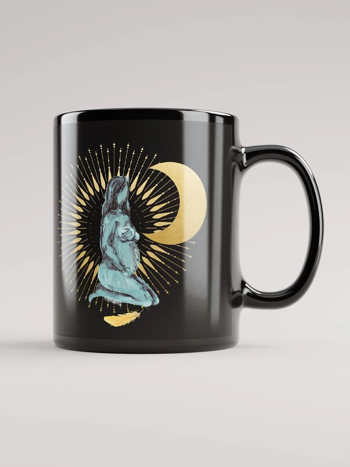 Goddess Golden Moon in Teal on Black product image (1)