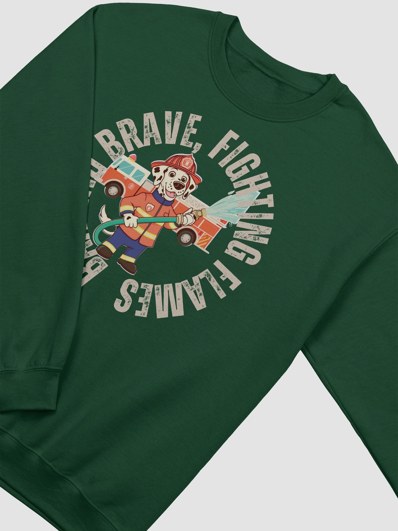 barking brave fighting flames unisex sweatshirt product image (15)