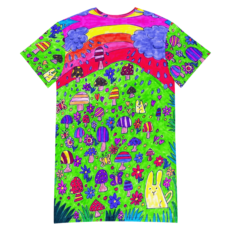 Abstract Nature's Doodle Art Ladies T Shirt Dress product image (6)
