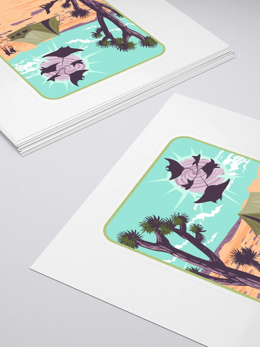 Manta Ray Desert Wormhole Kiss Cut Stickers product image (4)