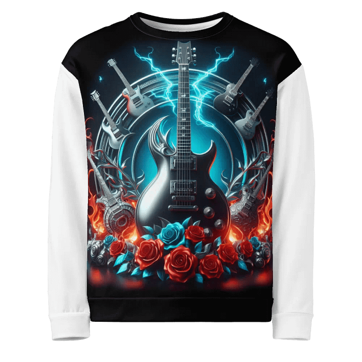 Electric Silver Lightning Guitars - Unisex Sweatshirt #15 product image (1)