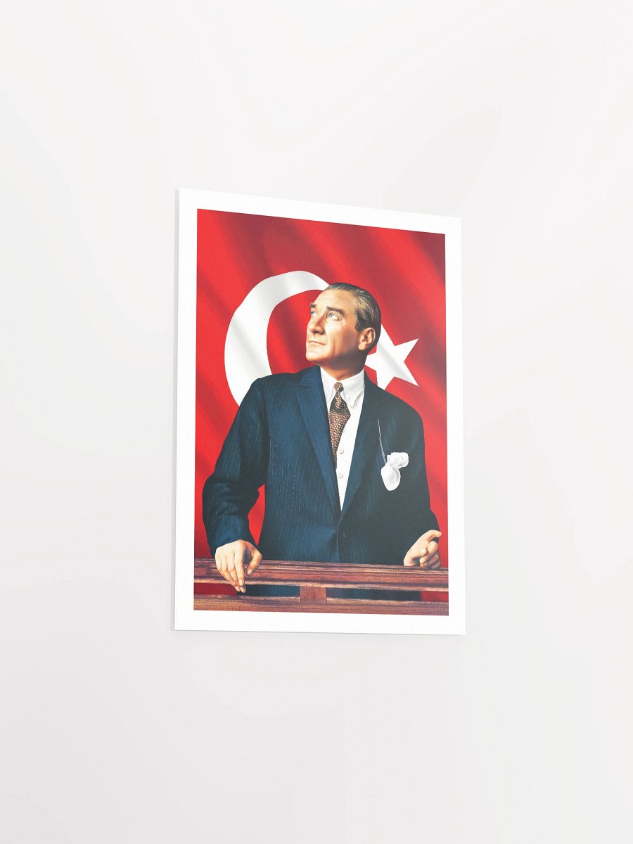 Ataturk Poster with border, Turkey art — Mustafa Kemal Ataturk print product image (9)