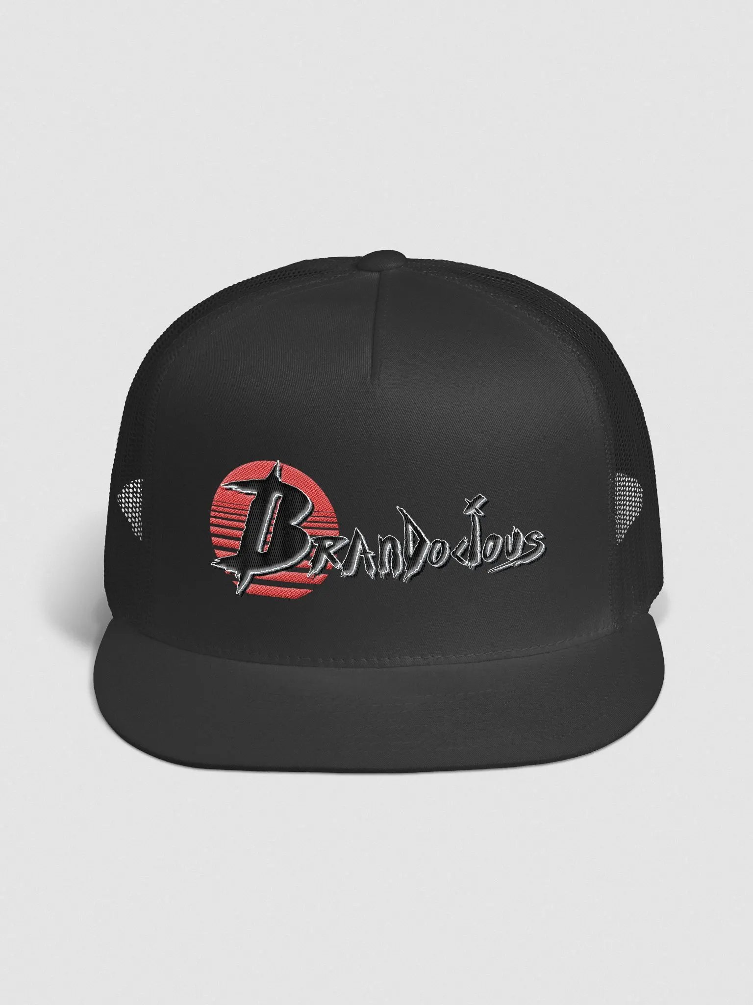 Brandocious Logo, Red, Black, and Grey - Trucker Hat. product image (45)