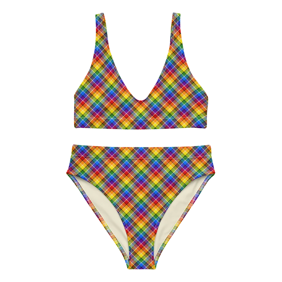 Bright Rainbow Plaid Bikini product image (2)