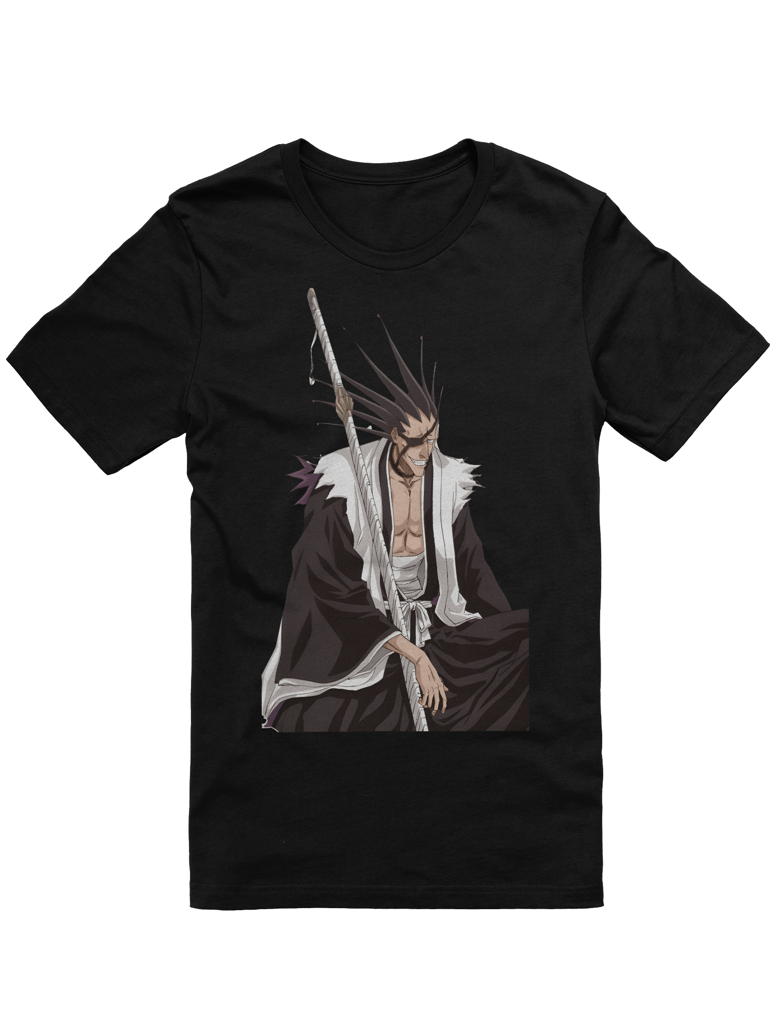 Kenpachi Zaraki Bleach T-Shirt – Kenpachi Sitting with His Sword Anime Tee product image (6)