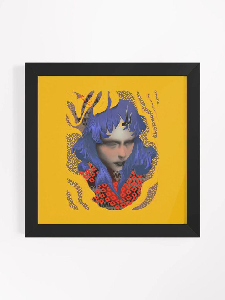 Something Strange, Charming and Blue Square Framed Matte Print product image (9)