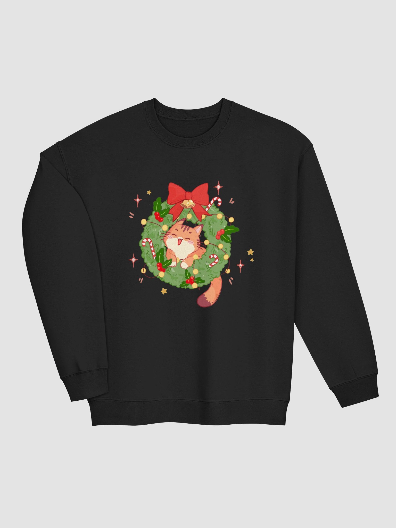 Christmas cat wreath - Crewneck Sweatshirt product image (3)