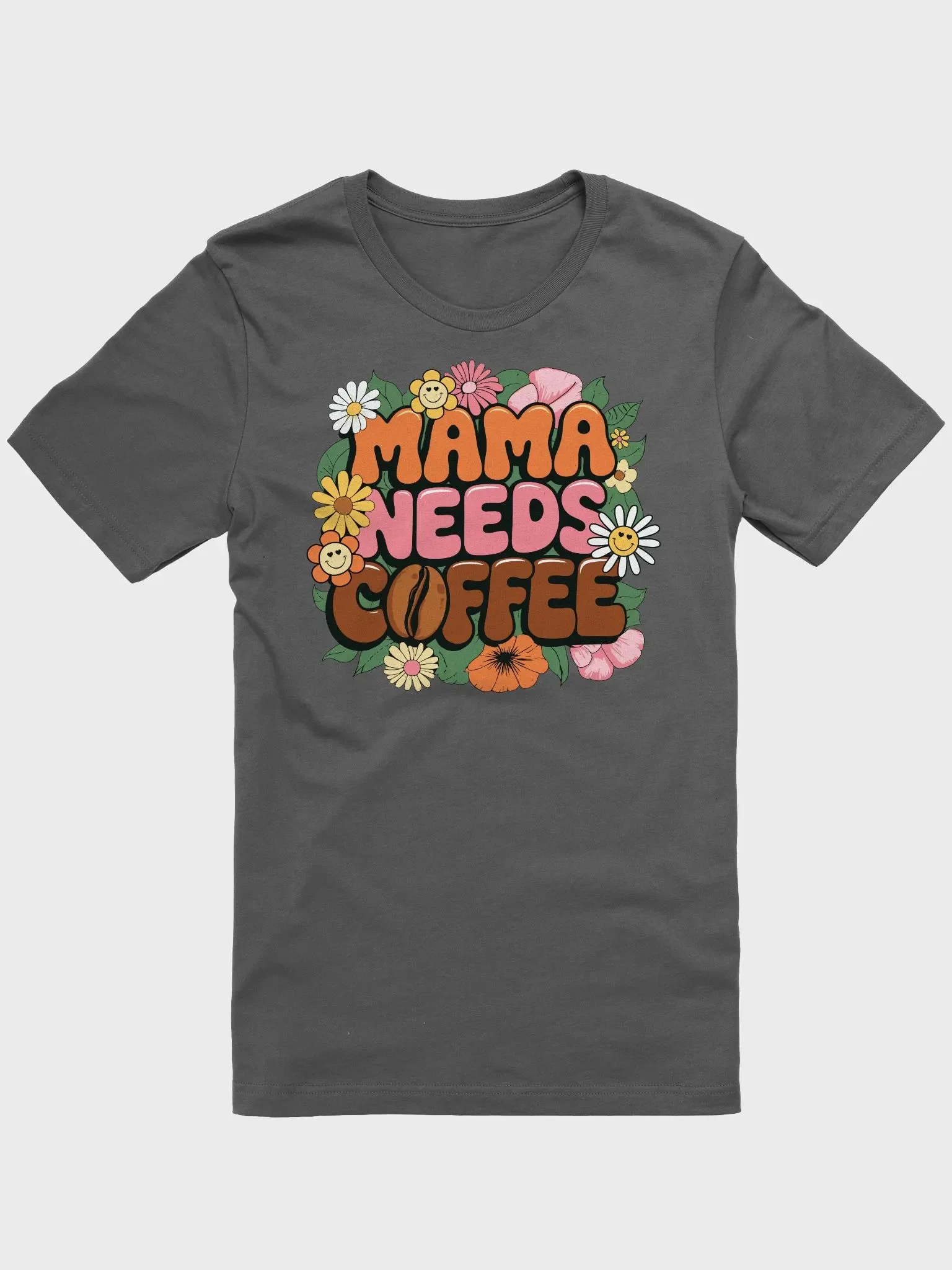 MAMA NEEDS COFFEE - Floral Fun T-Shirt product image (2)