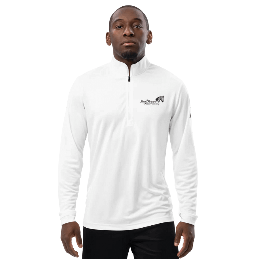 FFB Adidas Embroidered Quarter Zip - White product image (2)