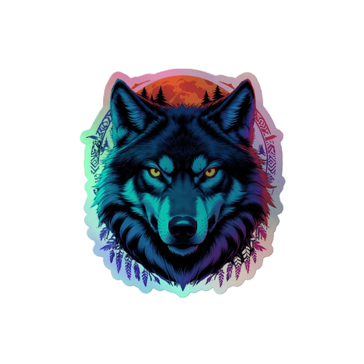 Mystic Wolf Moon Holographic Sticker Set product image (2)