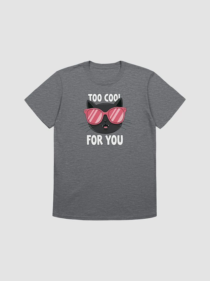 Funny Too Cool for You Black Cat T-Shirt with Pink Sunglasses - Cute Graphic Tee product image (2)