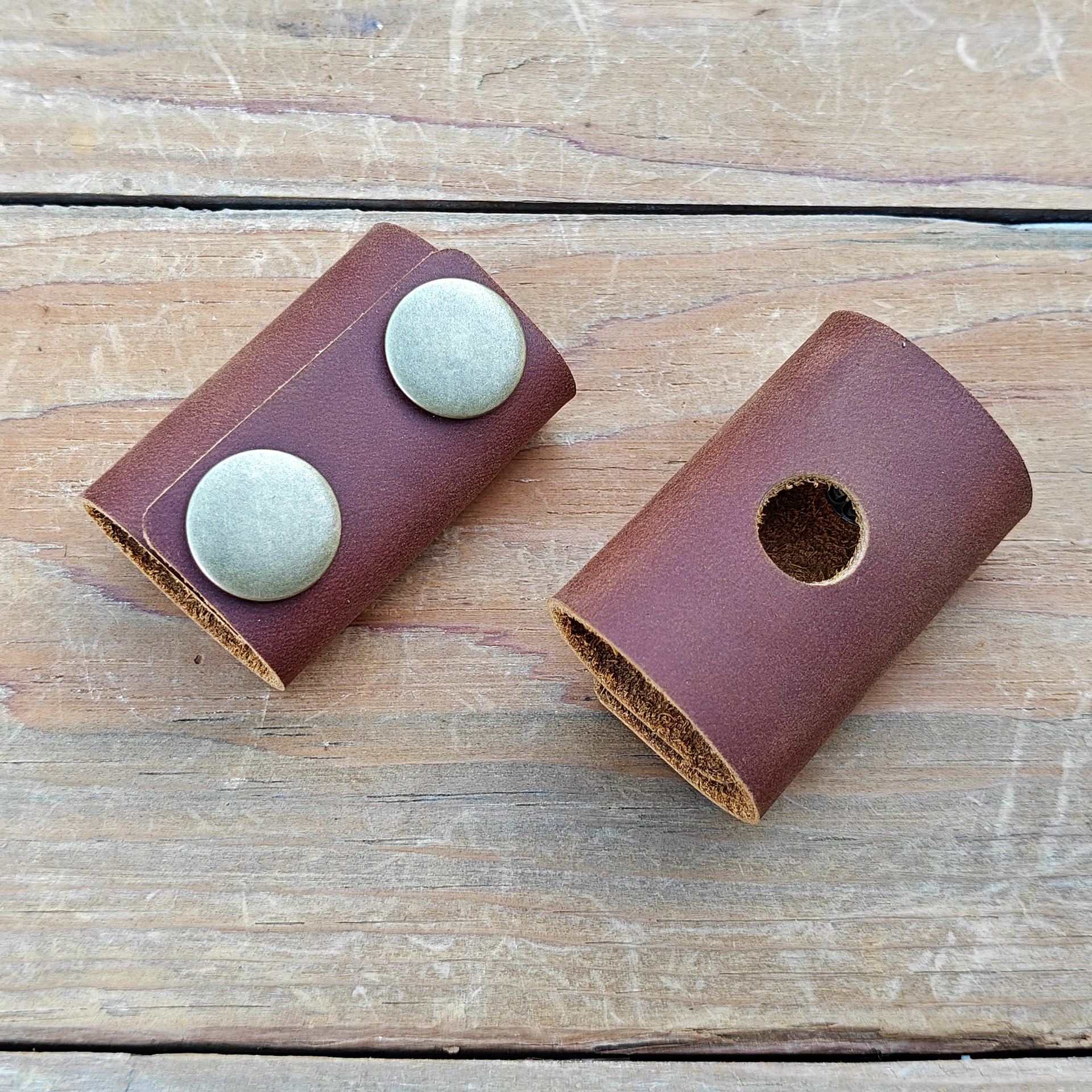 MEEBOY 2 PCS Handmade leather Double Satety Edge Razor Head Protective Sheath For men, Leather Shaving Travel Cover Fits Most Safety Razors product image (7)