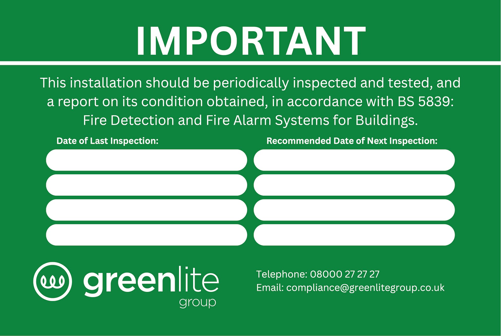 Greenlite Branded Fire Service Labels product image (1)