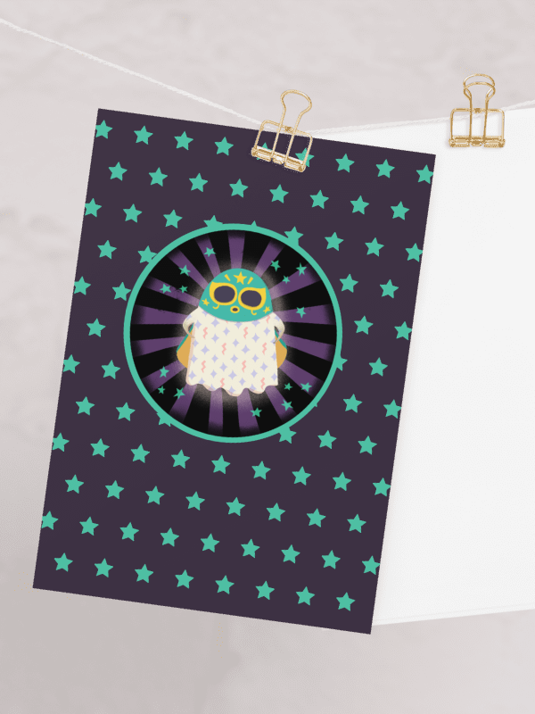 Little Ghost Luchador - Greeting Card product image (6)