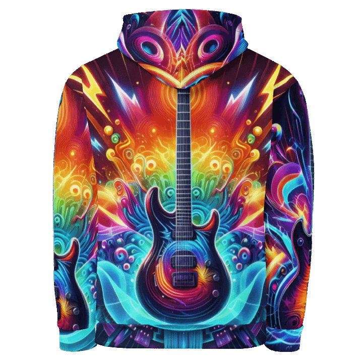 Guitar Musical Instrument - All-Over Unisex Hoodie #11 product image (2)