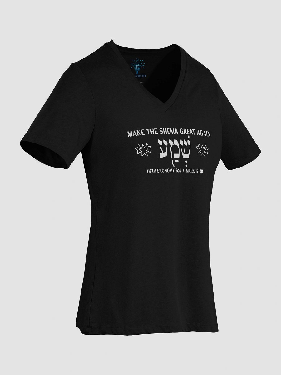 Shema The Greatest Commandment Women's V-Neck Tee product image (7)