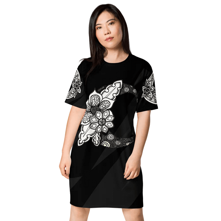 Lunar Blossom All-Over T-Shirt Dress product image (1)