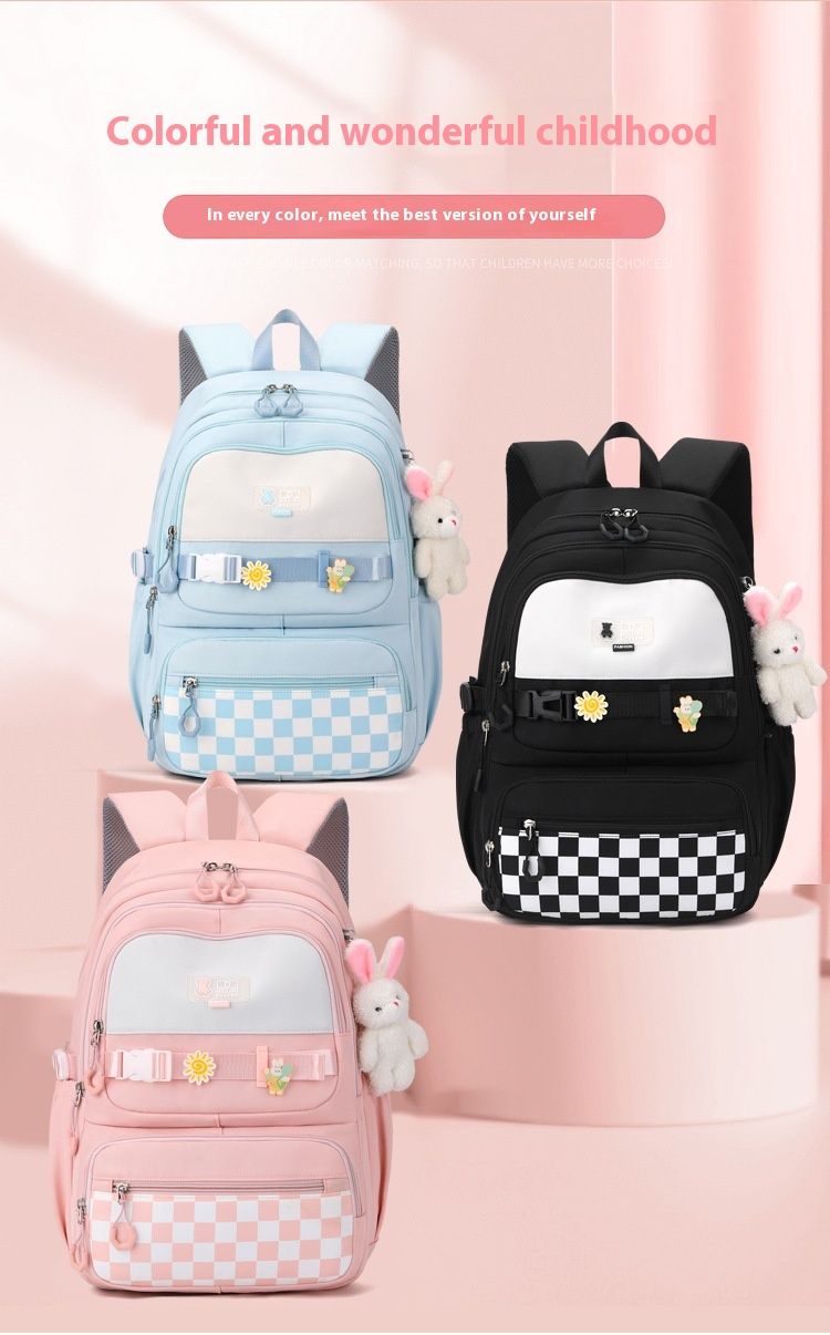 High School Student Burden Reduction Spine Protection Large Capacity Simple Backpack product image (2)