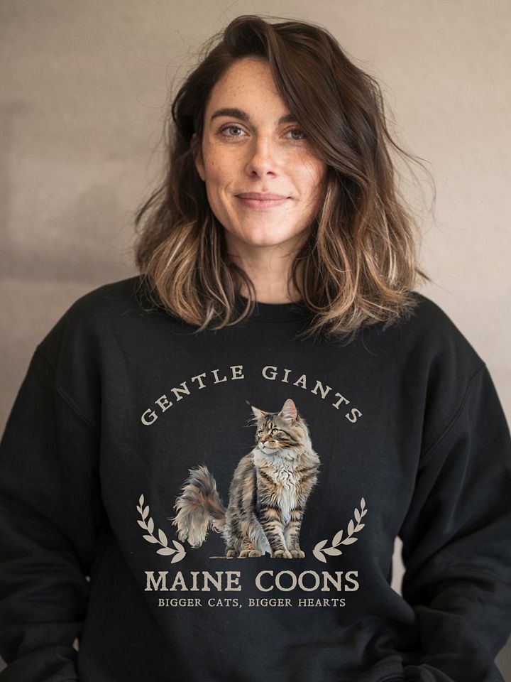 Gentle Giants Maine Coon Cat Sweatshirt (dark) product image (1)